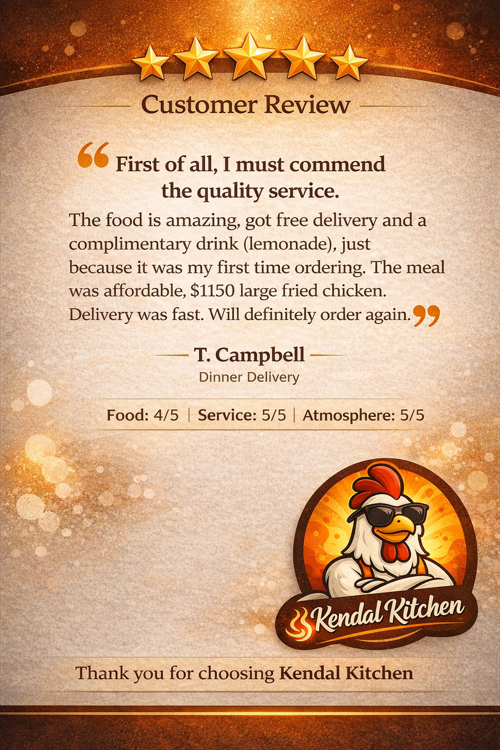 Kendal Kitchen Flyer